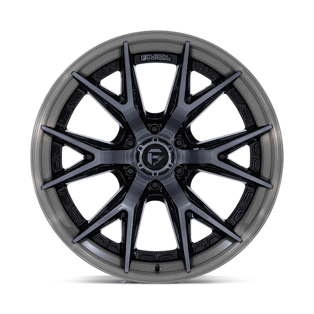 20x9 Fuel FC402 Catalyst Gloss Black Brushed Gray Tint Face Wheel 8x170 (1mm)