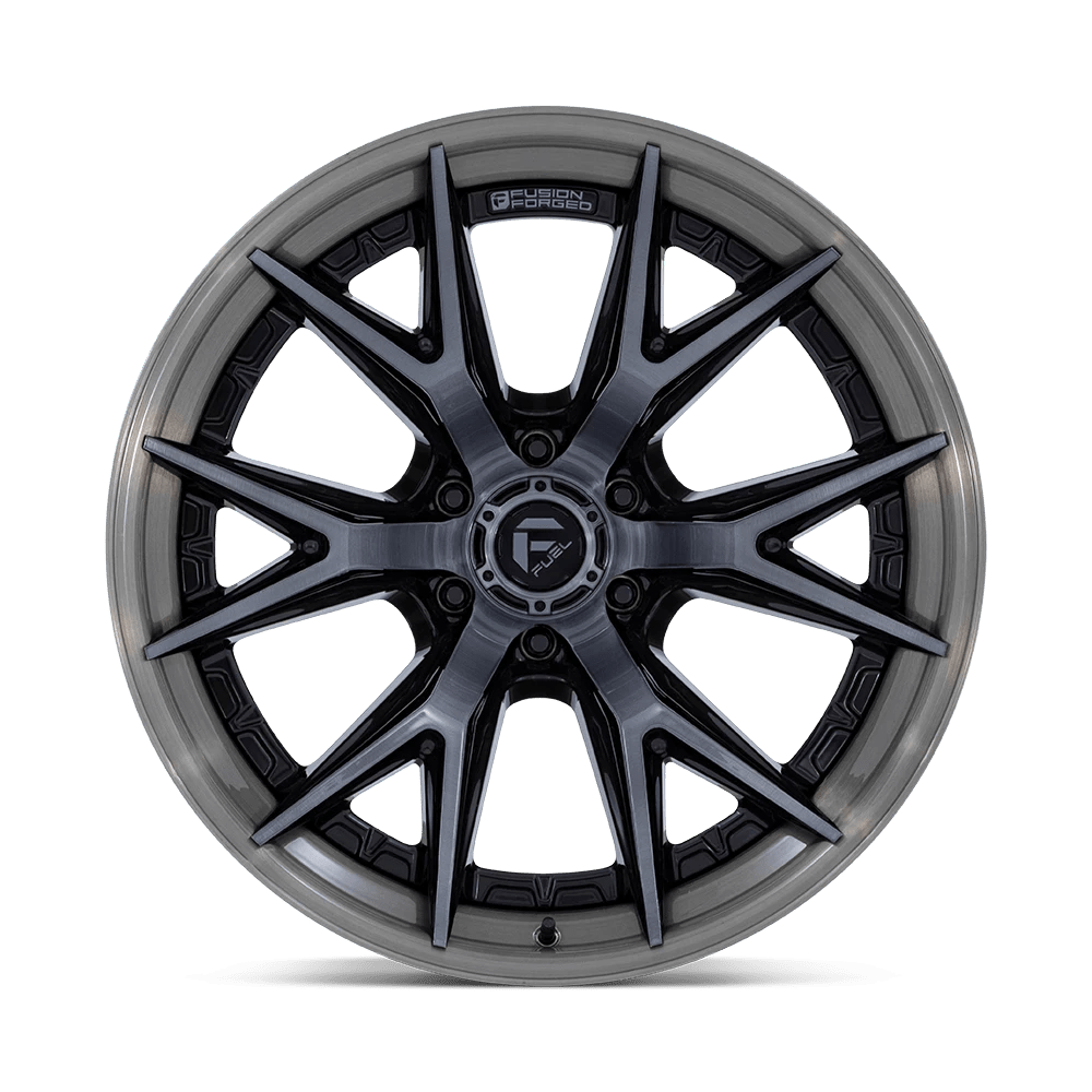 20x9 Fuel FC402 Catalyst Gloss Black Brushed Gray Tint Face Wheel 8x180 (1mm)
