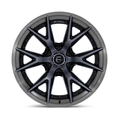 22x10 Fuel FC402 Catalyst Gloss Black Brushed Gray Tint Face Wheel 8x6.5 (-18mm)