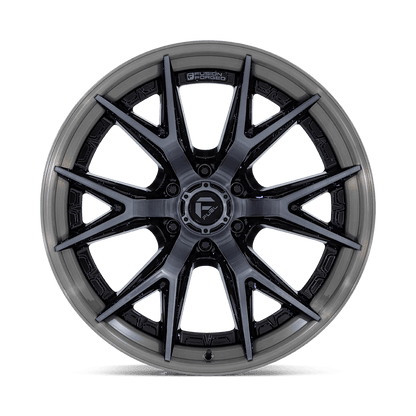 20x10 Fuel FC402 Catalyst Gloss Black Brushed Gray Tint Face Wheel 8x180 (-18mm)