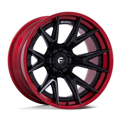 22x10 Fuel FC402 Catalyst Matte Black Candy Red Lip FORGED Wheel 6x5.5 (-18mm)