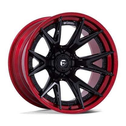 20x9 Fuel FC402 Catalyst Matte Black W/ Candy Red Lip FORGED Wheel 6x135 (1mm)