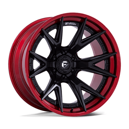 22x10 Fuel FC402 Catalyst Matte Black Candy Red Lip FORGED Wheel 6x5.5 (-18mm)