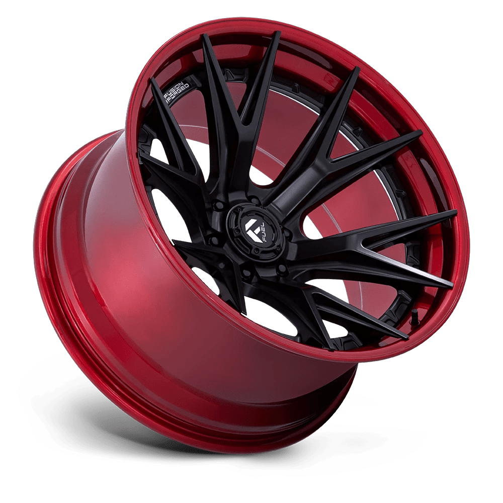 20x9 Fuel FC402 Catalyst Matte Black With Candy Red Lip Wheel 6x135 (20mm)