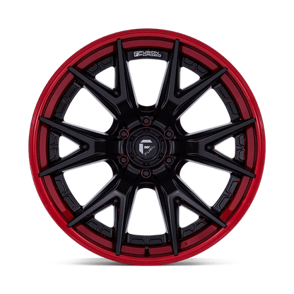 22x10 Fuel FC402 Catalyst Matte Black With Candy Red Lip Wheel 8x170 (-18mm)