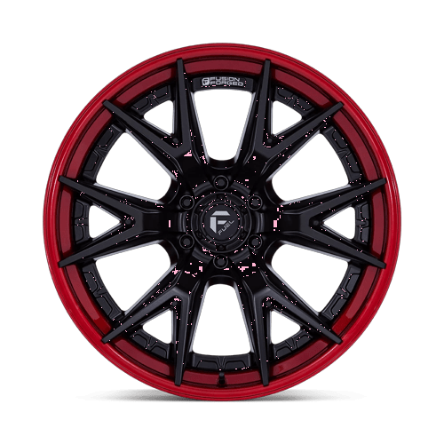 20x9 Fuel FC402 Catalyst Matte Black With Candy Red Lip Wheel 8x6.5 (1mm)