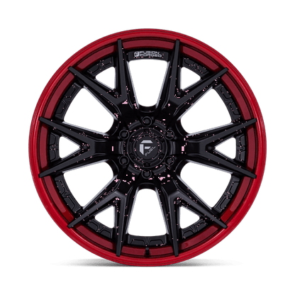 20x9 Fuel FC402 Catalyst Matte Black With Candy Red Lip Wheel 8x6.5 (1mm)
