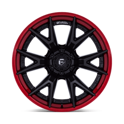 20x9 Fuel FC402 Catalyst Matte Black W/ Candy Red Lip FORGED Wheel 6x5.5 (01mm)