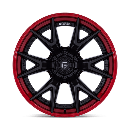20x9 Fuel FC402 Catalyst Matte Black W/ Candy Red Lip FORGED Wheel 6x5.5 (01mm)