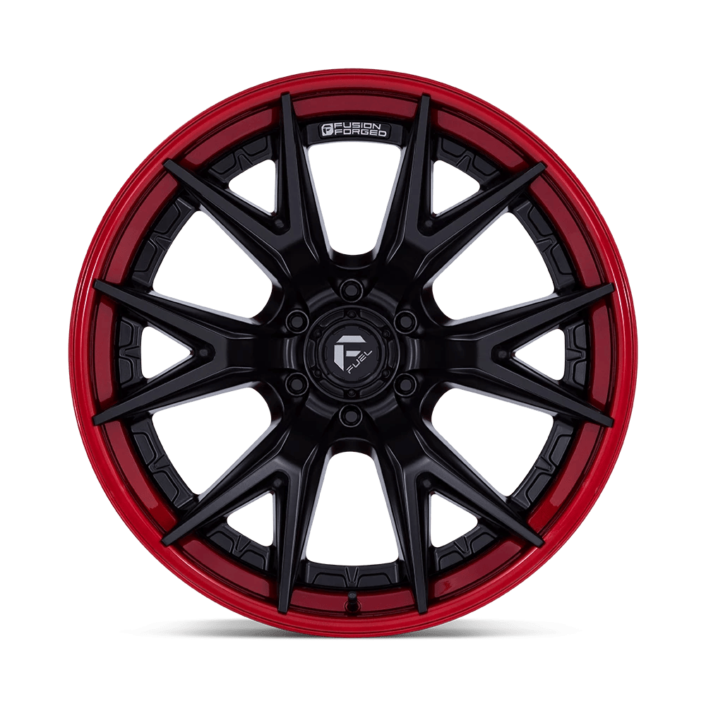 20x9 Fuel FC402 Catalyst Matte Black With Candy Red Lip Wheel 6x5.5 (20mm)