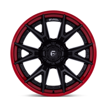 20x9 Fuel FC402 Catalyst Matte Black With Candy Red Lip Wheel 6x5.5 (20mm)