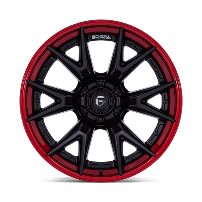 20x10 Fuel FC402 Catalyst Matte Black With Candy Red Lip Wheel 8x6.5 (-18mm)