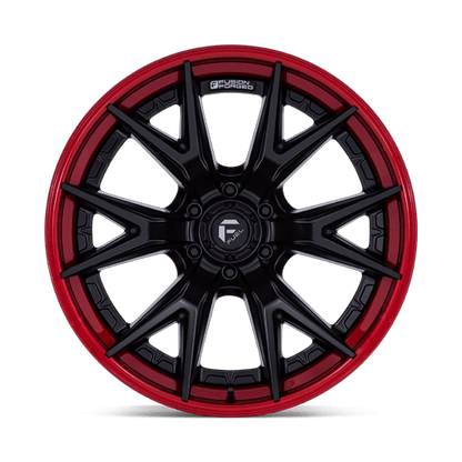 22x10 Fuel FC402 Catalyst Matte Black W/ Candy Red FORGED Wheel 6x135 (-18mm)