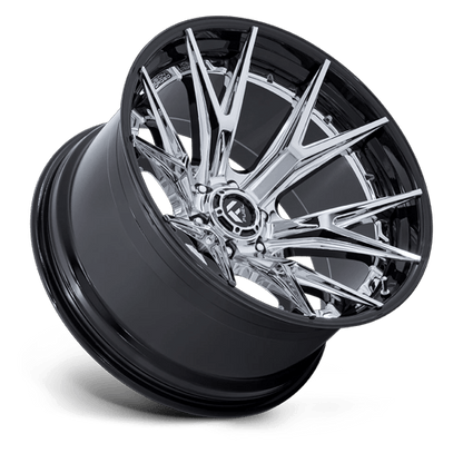 22x10 Fuel FC402 Catalyst Chrome W/ Gloss Black Lip FORGED Wheel 6x135 (-18mm)