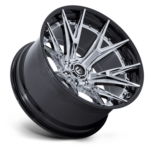 22x10 Fuel FC402 Catalyst Chrome W/ Gloss Black Lip FORGED Wheel 6x135 (-18mm)