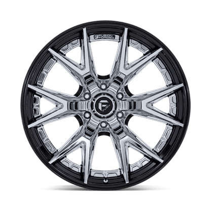 24x12 Fuel FC402 Catalyst Chrome W/ Gloss Black Lip FORGED Wheel 6x5.5 (-44mm)