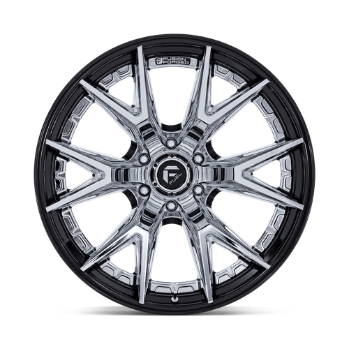 22x12 Fuel FC402 Catalyst Chrome W/ Gloss Black Lip FORGED Wheel 6x135 (-44mm)
