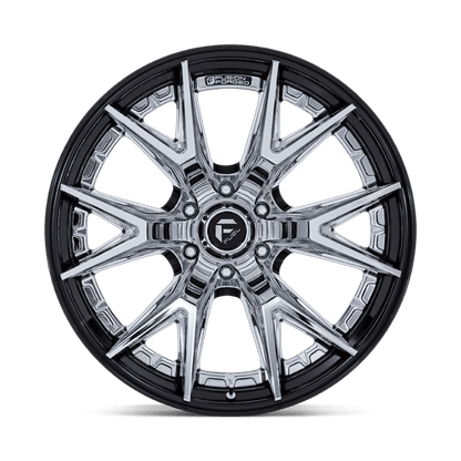 20x10 Fuel FC402 Catalyst Chrome W/ Gloss Black Lip FORGED Wheel 6x5.5 (-18mm)