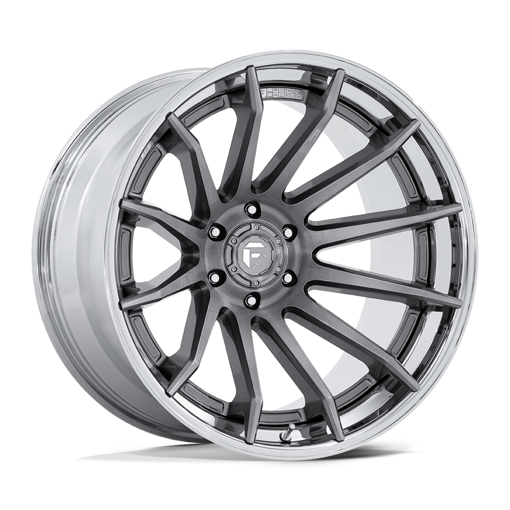 22x12 Fuel FC403 Burn Platinum With Chrome Lip Wheel 5x5 (-44mm)