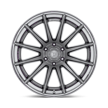 20x10 Fuel FC403 Burn Platinum With Chrome Lip Wheel 5x5 (-18mm)