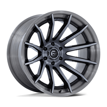 22x10 Fuel FC403 Burn Gloss Black W/ Brushed Gray FORGED Wheel 6x5.5 (-18mm)