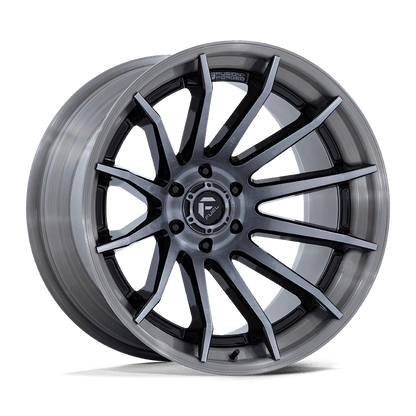 24x12 Fuel FC403 Burn Gloss Black W/ Brushed Gray FORGED Wheel 6x5.5 (-44mm)