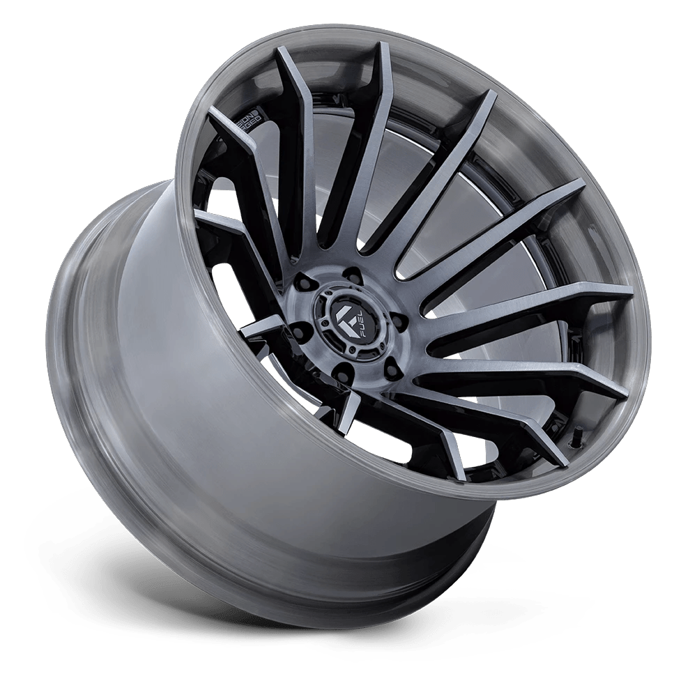 20x9 Fuel FC403 Burn Gloss Black Brushed Gray Tint Face & Lip Wheel 6x135 (1mm)