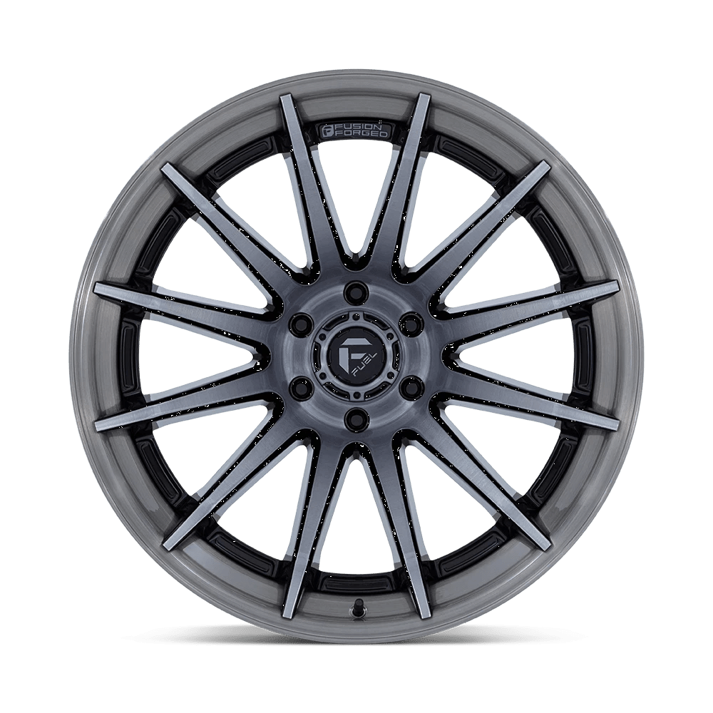 20x9 Fuel FC403 Burn Gloss Black W/ Brushed Gray Tint Face & Lip Wheel 5x5 (1mm)