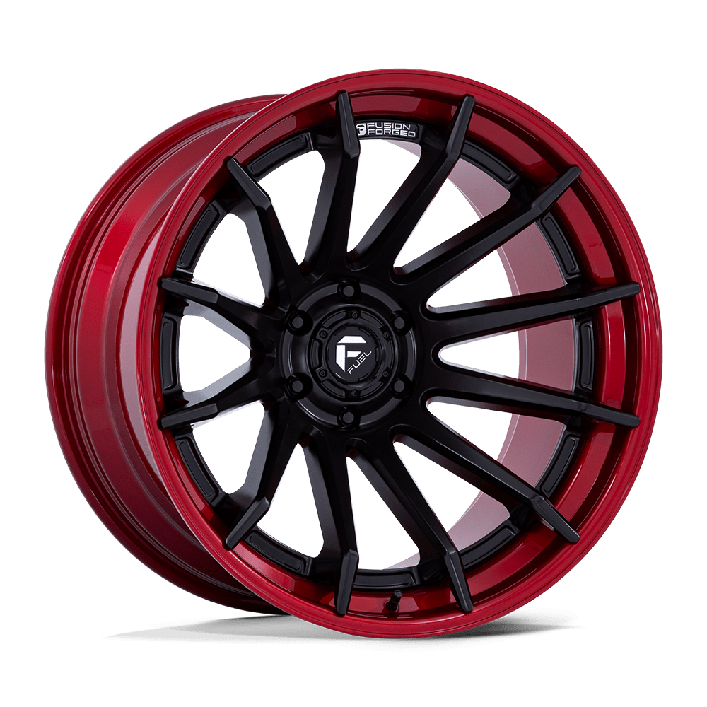 20x9 Fuel FC403 Burn Matte Black With Candy Red Lip Wheel 5x5 (1mm)