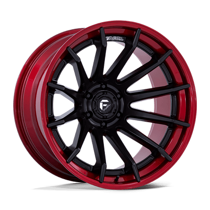 20x9 Fuel FC403 Burn Matte Black With Candy Red Lip Wheel 5x5 (1mm)