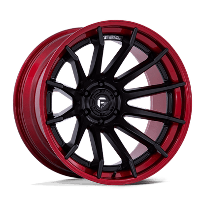 22x12 Fuel FC403 Burn Matte Black W/ Candy Red Lip FORGED Wheel 6x5.5 (-44mm)