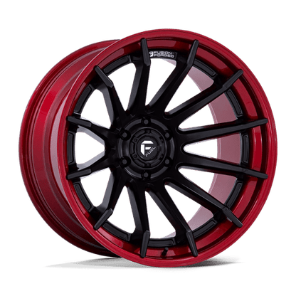22x12 Fuel FC403 Burn Matte Black W/ Candy Red Lip FORGED Wheel 5x5 (-44mm)