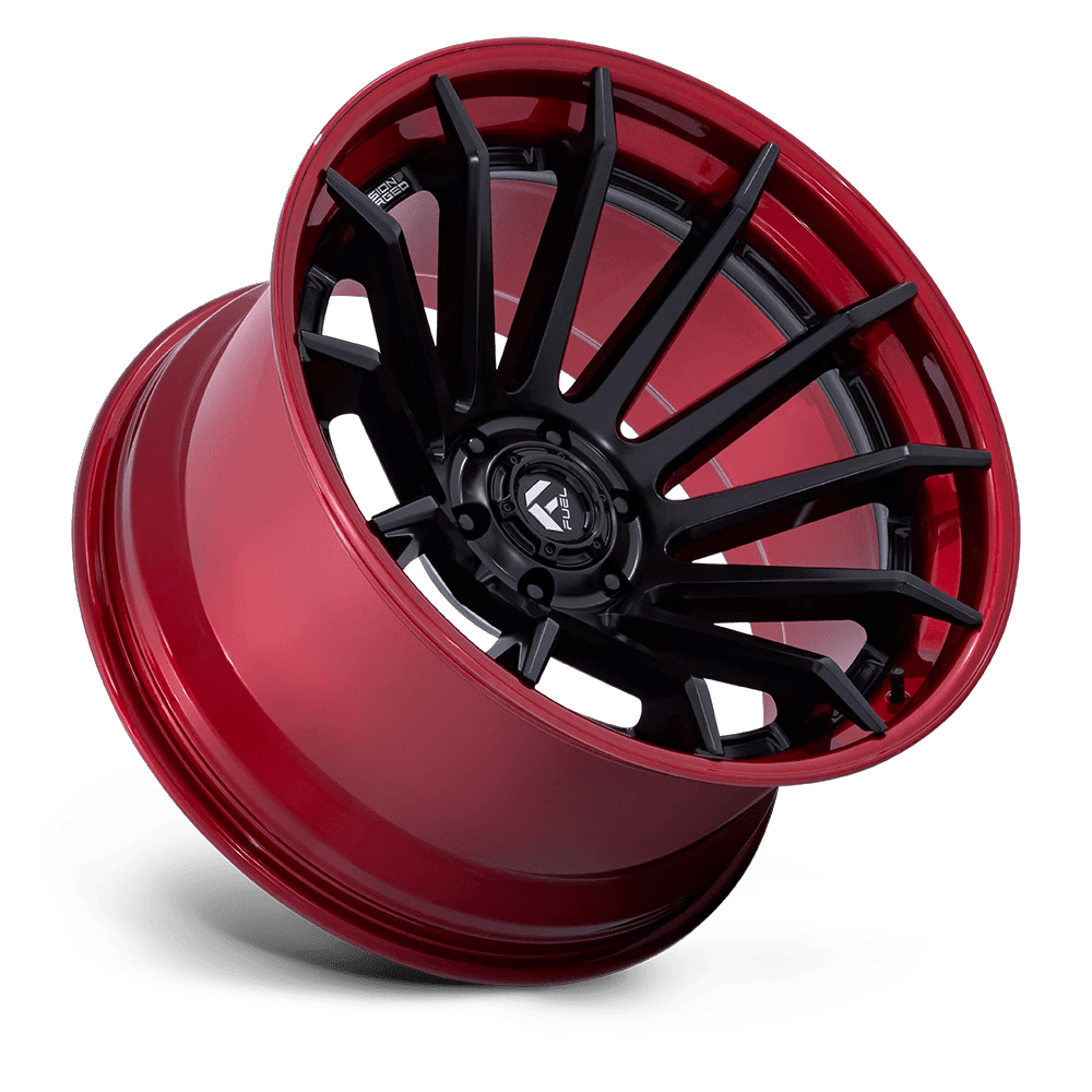 20x9 Fuel FC403 Burn Matte Black With Candy Red Lip Wheel 6x135 (1mm)
