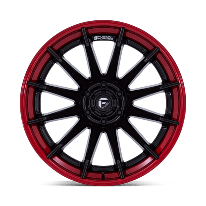 20x9 Fuel FC403 Burn Matte Black With Candy Red Lip Wheel 6x135 (1mm)