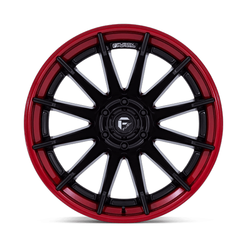 20x10 Fuel FC403 Burn Matte Black W/ Candy Red Lip FORGED Wheel 6x135 (-18mm)