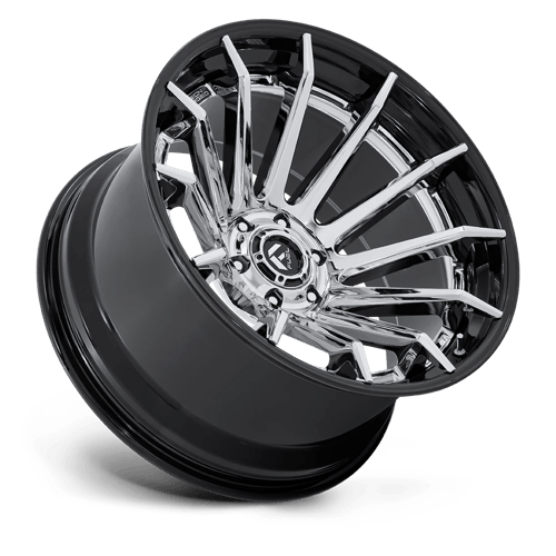 22x12 Fuel FC403 Burn Chrome W/ Gloss Black Lip FORGED Wheel 6x5.5 (-44mm)