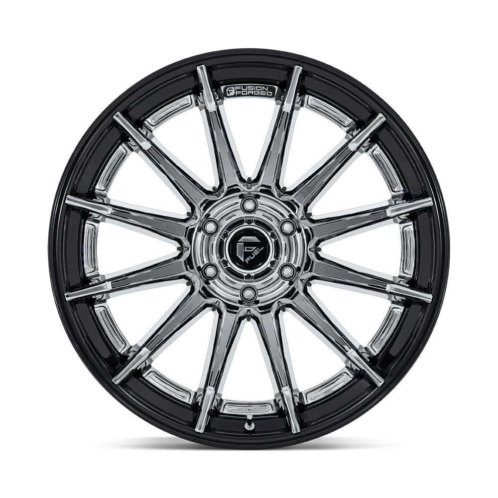 20x9 Fuel FC403 Burn Chrome With Gloss Black Lip Wheel 5x5 (1mm)
