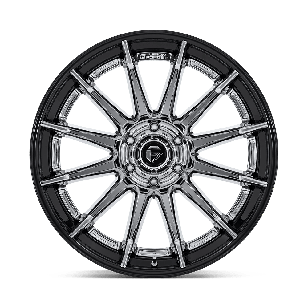 20x9 Fuel FC403 Burn Chrome With Gloss Black Lip Wheel 5x5 (1mm)