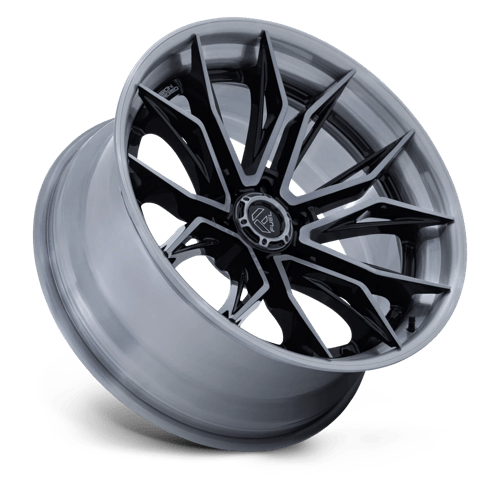 22x10 Fuel FC404 Mutiny Gloss Black Brushed Dark Tint Wheel 6x135 (-18mm)