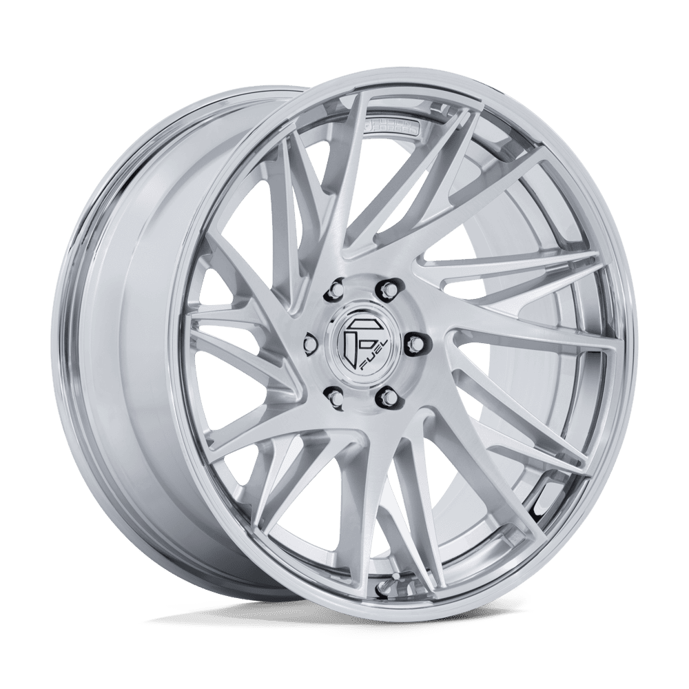 20x10 Fuel FC405 Dynamo Gloss Silver Brushed W/ Chrome Lip Wheel 6x5.5 (-18mm)
