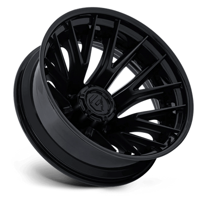 20x8.25 Fuel D406 Catalyst Matte Blk Gloss Lip DUALLY REAR Wheel 8x200 (-202mm)