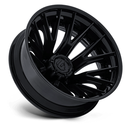 22x8.25 Fuel D406 Catalyst Matte Blk Gloss Lip DUALLY REAR Wheel 8x200 (-202mm)