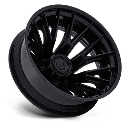 24x8.25 Fuel D406 Catalyst Matte Blk Gloss Lip DUALLY REAR Wheel 8x210 (-221mm)