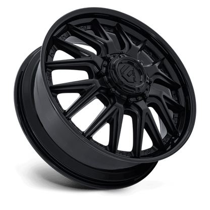 22x8.25 Fuel D406 Catalyst Matte Blk Gloss Lip DUALLY FRONT Wheel 8x200 (105mm)