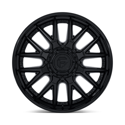 24x8.25 Fuel D406 Catalyst Matte Blk Gloss Lip DUALLY FRONT Wheel 8x210 (105mm)