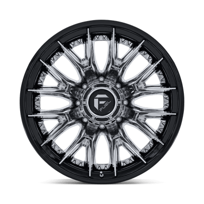 20x8.25 Fuel D407 Catalyst Chrome Gloss Black DUALLY REAR Wheel 8x200 (-202mm)