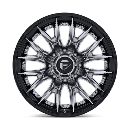 22x8.25 Fuel D407 Catalyst Chrome Gloss Black DUALLY REAR Wheel 8x200 (-202mm)