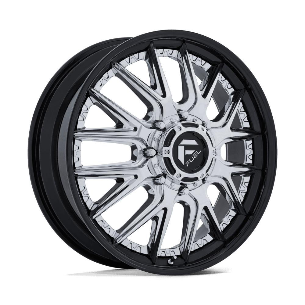 22x8.25 Fuel D407 Catalyst Chrome Gloss Black DUALLY FRONT Wheel 8x200 (105mm)