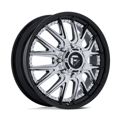 22x8.25 Fuel D407 Catalyst Chrome Gloss Black DUALLY FRONT Wheel 8x200 (105mm)