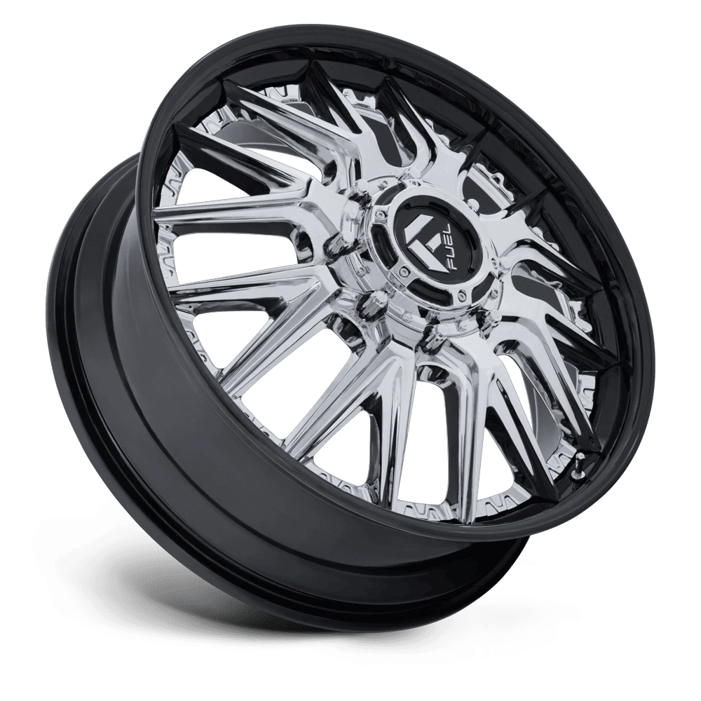 20x8.25 Fuel D407 Catalyst Chrome Gloss Black DUALLY FRONT Wheel 8x200 (105mm)